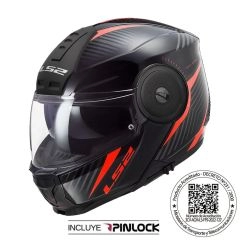 CASCO LS2 FF902 SCOPE II SKID NEGRO ROJO