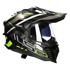 CASCO LS2 MX701 EXPLORER CARBONO EDGE NEGRO AMARILLO TITANIO