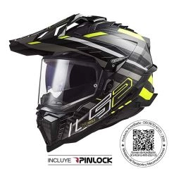 CASCO LS2 MX701 EXPLORER CARBONO EDGE NEGRO AMARILLO TITANIO