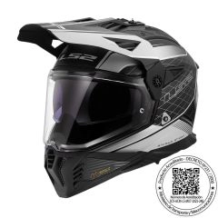 CASCO LS2 MX702 PIONEER II 100 MERIDIAN NEGRO GRANITO MATE