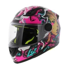 CASCO NIÑO LS2 FF812 KID CYBERG MORADO CELESTE MATE
