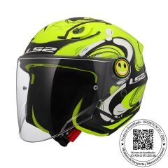 CASCO NIÑO LS2 OF622 FUNNY II JR GLUP AMARILLO