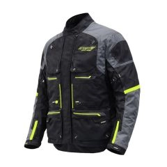 CHAQUETA ATROX OVERTAKE NEGRO GRIS AMARILLO