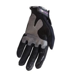 GUANTE ATROX BALI  CUERO Y TEXTIL NEGRO MORADO