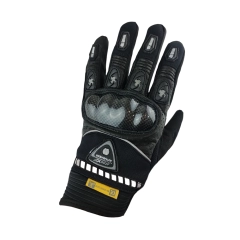 GUANTE ATROX BALI CUERO Y TEXTIL NEGRO