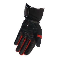 GUANTE ATROX MIG CUERO TEXTIL NEGRO ROJO