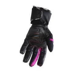 GUANTE ATROX MIG  CUERO Y TEXTIL NEGRO ROSA