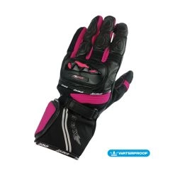 GUANTE ATROX MIG  CUERO Y TEXTIL NEGRO ROSA