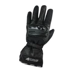 GUANTE ATROX PISA CUERO Y TEXTIL NEGRO