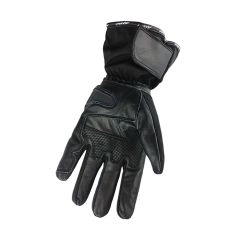 GUANTE ATROX PISA CUERO Y TEXTIL NEGRO