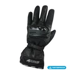 GUANTE ATROX PISA CUERO Y TEXTIL NEGRO