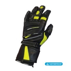 GUANTE ATROX STEEL CUERO TEXTIL NEGRO AMARILLO