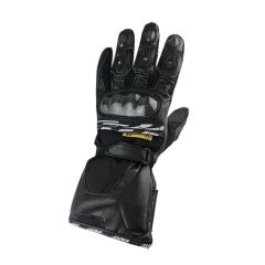 GUANTE ATROX TORINO  CUERO Y TEXTIL NEGRO 