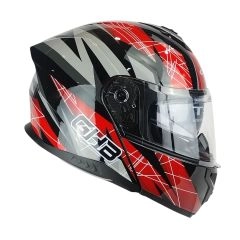 CASCO ABATIBLE GHB 166 SCORING NEGRO ROJO