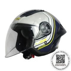 CASCO ABIERTO LS2 OF616 AIRFLOW II COURSE AZUL BLANCO