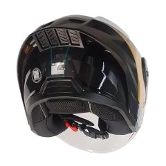 CASCO ABIERTO LS2 OF616 AIRFLOW II COVER BLANCO CAFE