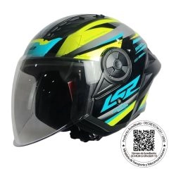 CASCO LS2 OF616 AIRFLOW II DRAZE NEGRO AMARILLO