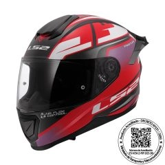 CASCO LS2 FF802 FLASH II IMPACT ROJO BLANCO