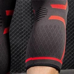 RODILLERA ELASTICADA NEGRA ROJA